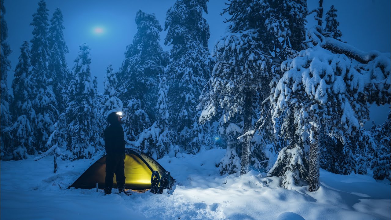 Snöskor och tält i Gyllbergen - test av vinterutrustning i södra Dalarna