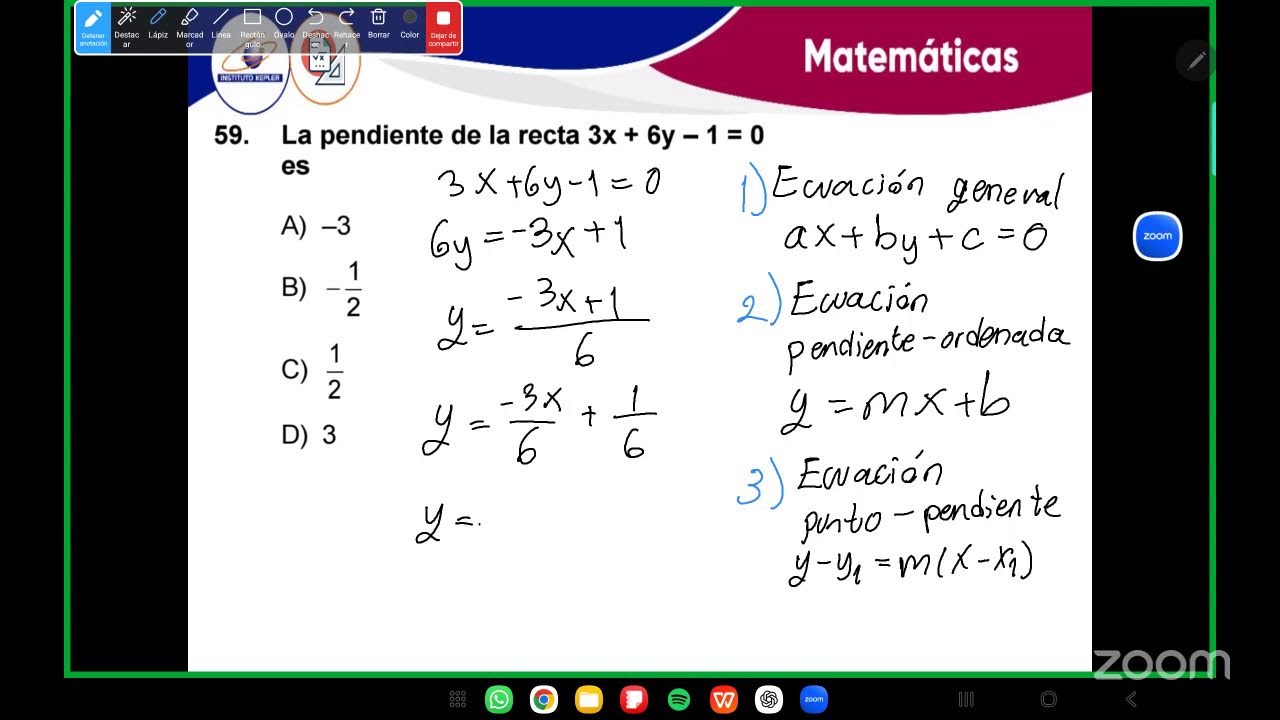 Reactivos Guía UNAM 2026 Matemáticas y Física