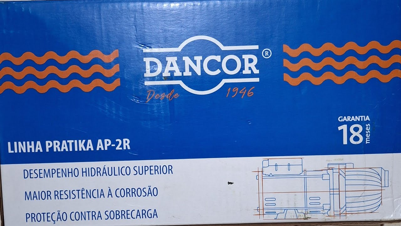 Bomba de água auto aspirante Dancor Pratika AP-2R esquema e ligação.
