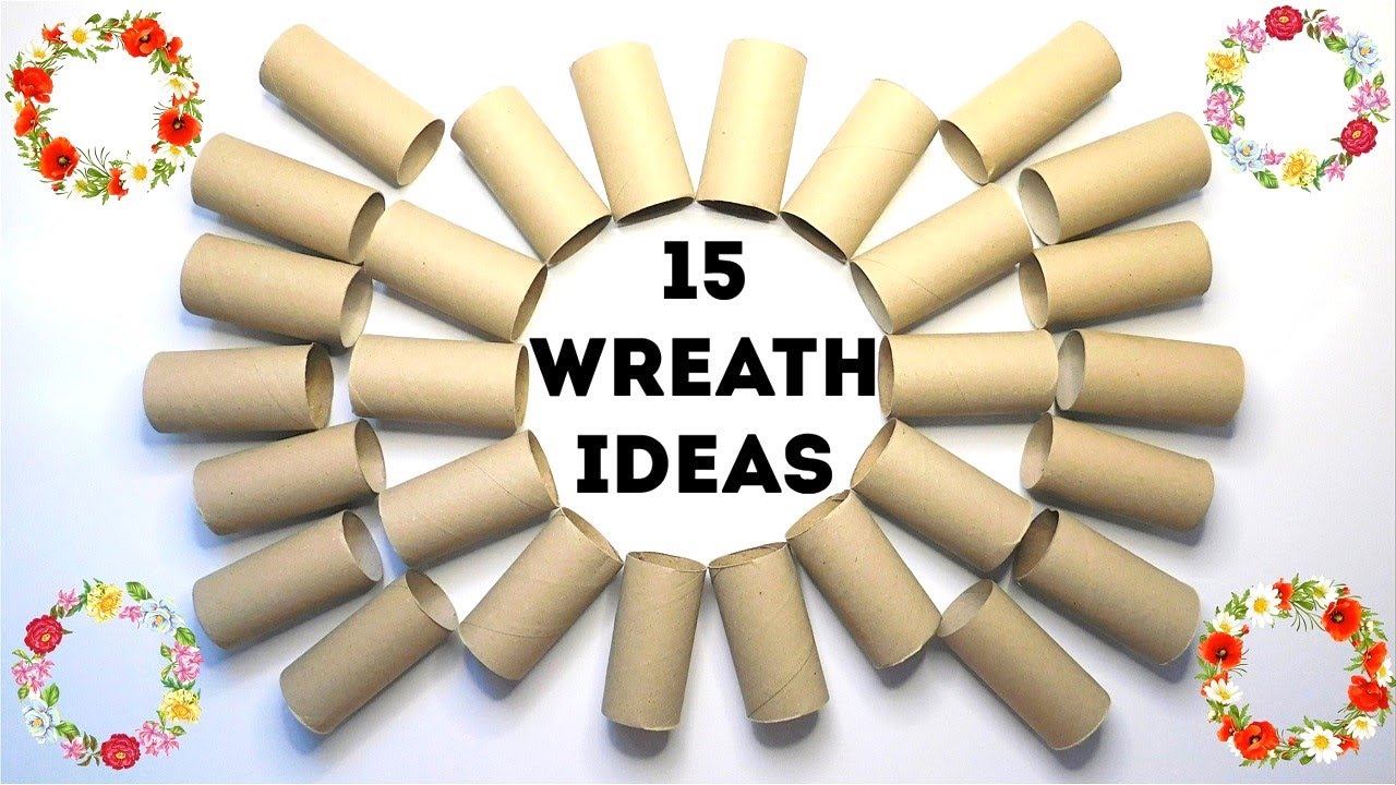 The Best Wreath DIY Ideas 🎀 15 Easy Paper Crafts for Home Decor 💚 Paper Rolls Recycling