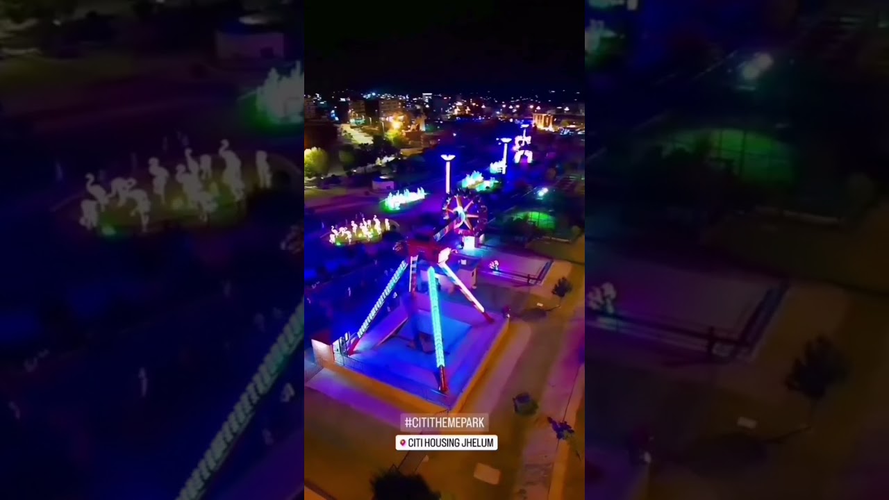 #city housing #jhelum theme park#nightview#jhelumbeauty