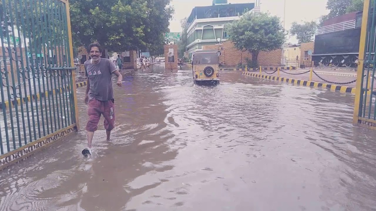 Karachi Railway Station After Rain