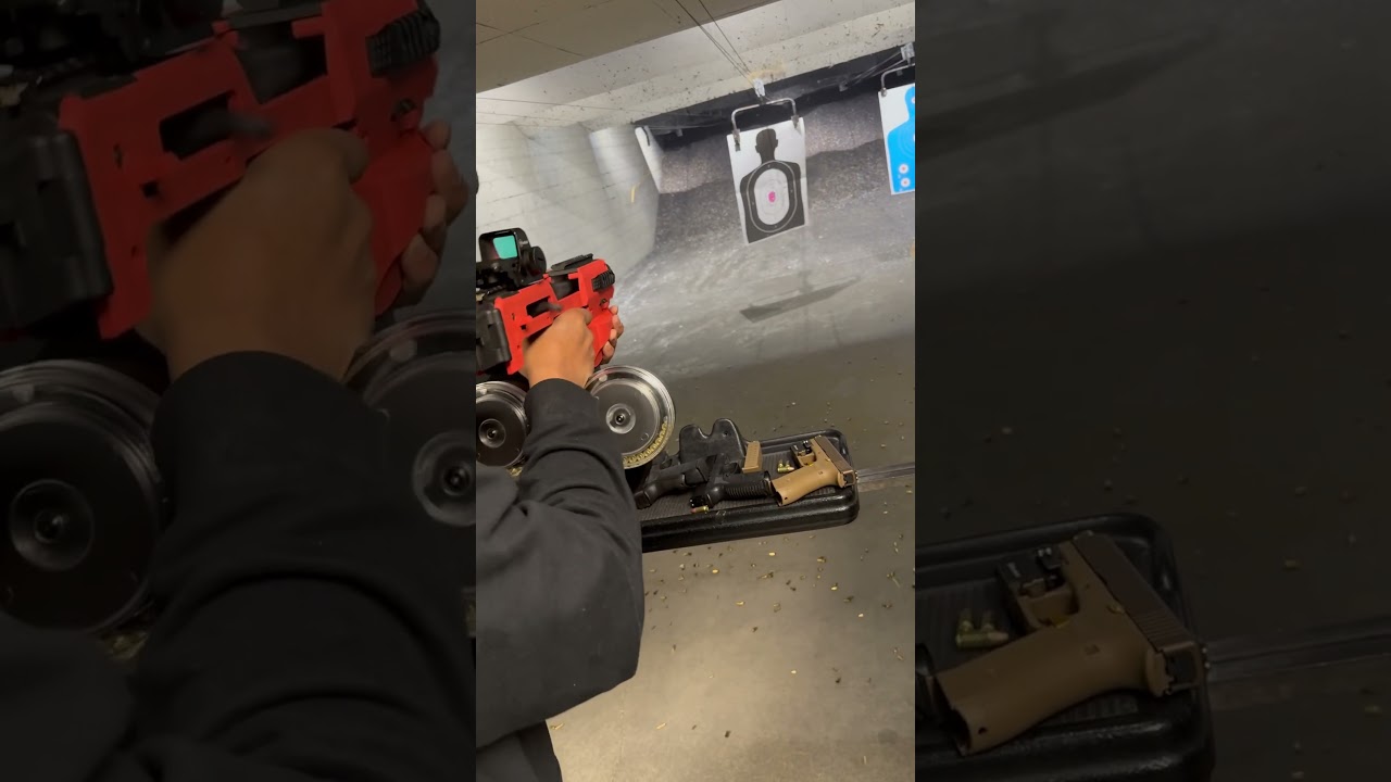 Glock 100 Round Drum Dump #foryou #shortvideos #youtubeshorts #shorts #glock
