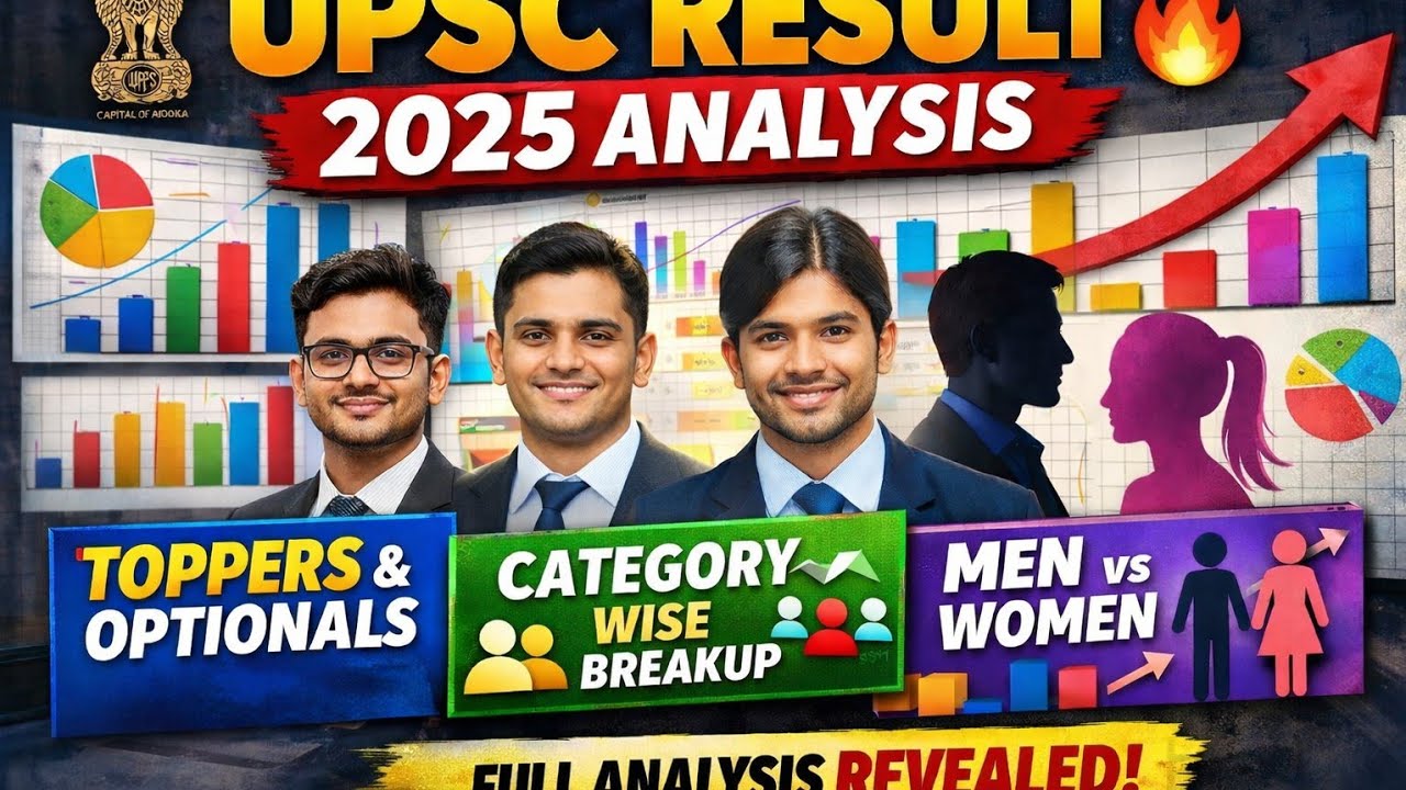UPSC Result 2025 Analysis 🔥 | Toppers, Optionals, Category & Gender Breakup Explained