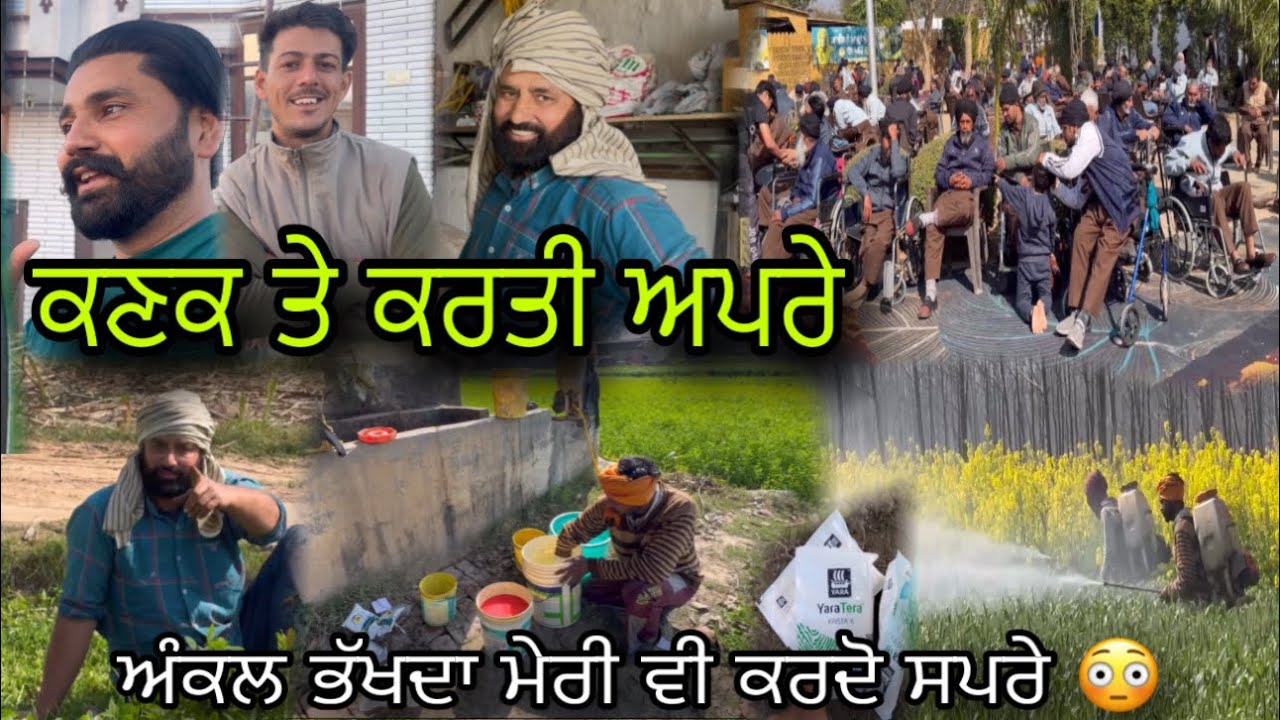 ਅੱਜ ਕੀਤੀ ਕਣਕ ਤੇ ਫੁੱਲ ਟੋਪ ਦੀ ਸਪਰੇ 