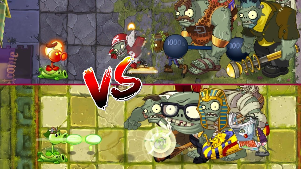 PvZ 2 - Pea Vine & Random Plants Vs 4 Vase Breaker zombies - P20 - Who's the best ? 