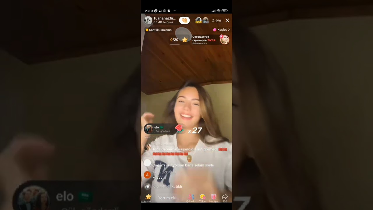 Tuana Naz Tiryaki ( Tik tok canlı yayın ) part 12