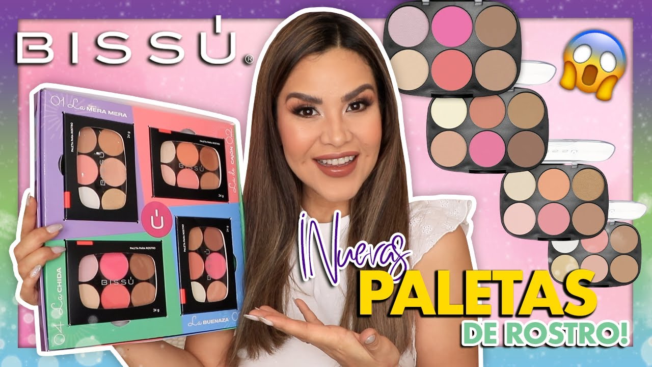 BISSÚ NUEVAS PALETAS DE ROSTRO !! Probé todas en mi maquillaje y les comento | Mytzi Cervantes