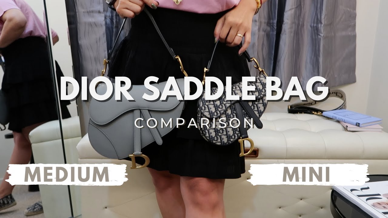Dior Saddle Bag Medium and Mini Comparison | Price, Size, What Fits + Try On