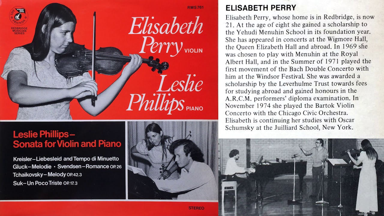 Kreisler: Liebesleid (Elisabeth Perry, violin; Leslie Philips, piano)
