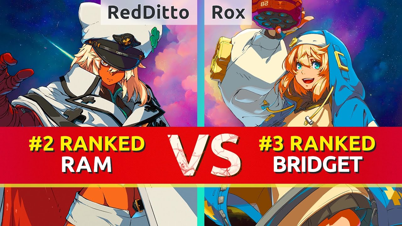 GGST ▰ RedDitto (#2 Ranked Ramlethal) vs Rox (#3 Ranked Bridget). High Level Gameplay