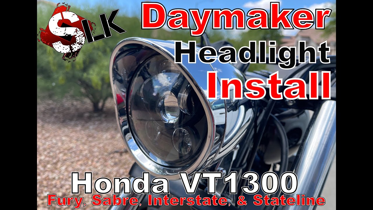 Install Honda Fury, Daymaker style LED Headlight for the Honda VT1300 Sabre, Interstate, & Stateline