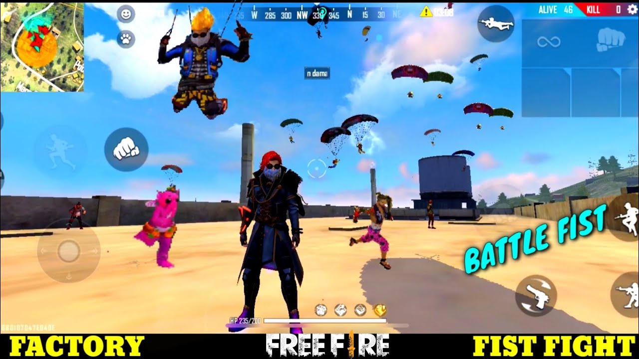 HIGHLIGHTS - FREE FIRE FACTORY OP SOLO VS-🔥FF FIST FIGHT ON FACTORY ROOF - FIST FIGHT FACTORY BOOYAH