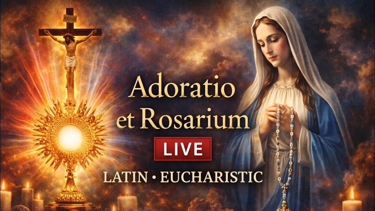 🔴 LIVE EUCHARISTIC ADORATION | Jesus Present • Peace • Latin Rosary