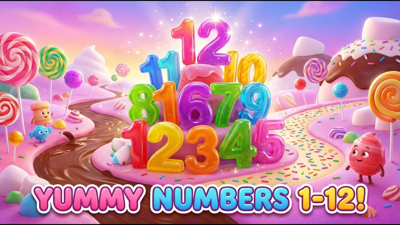 Magical Candy Numbers! 🍭 Count 1 to 12 in 4K | Learn with ZOOMIX SCHOOL