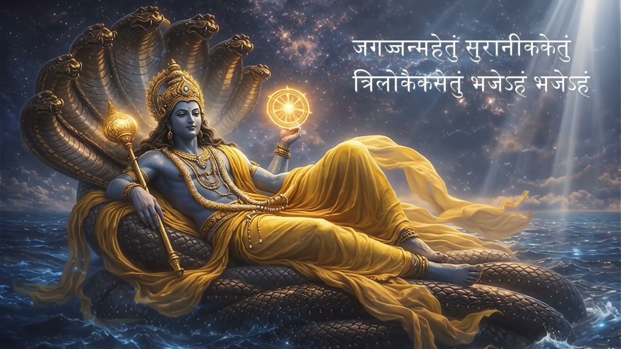 Vishnu Mantra | Shree Hari Stotram | Lyrical Sanskrit Mantra