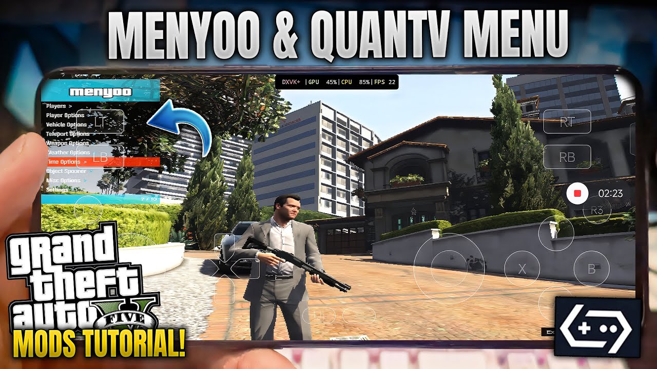 How to install Mod Menu in GTA 5 on Mobile! | GAMEFUSION v5.0.5 (Menyoo & QuantV) Tutorial