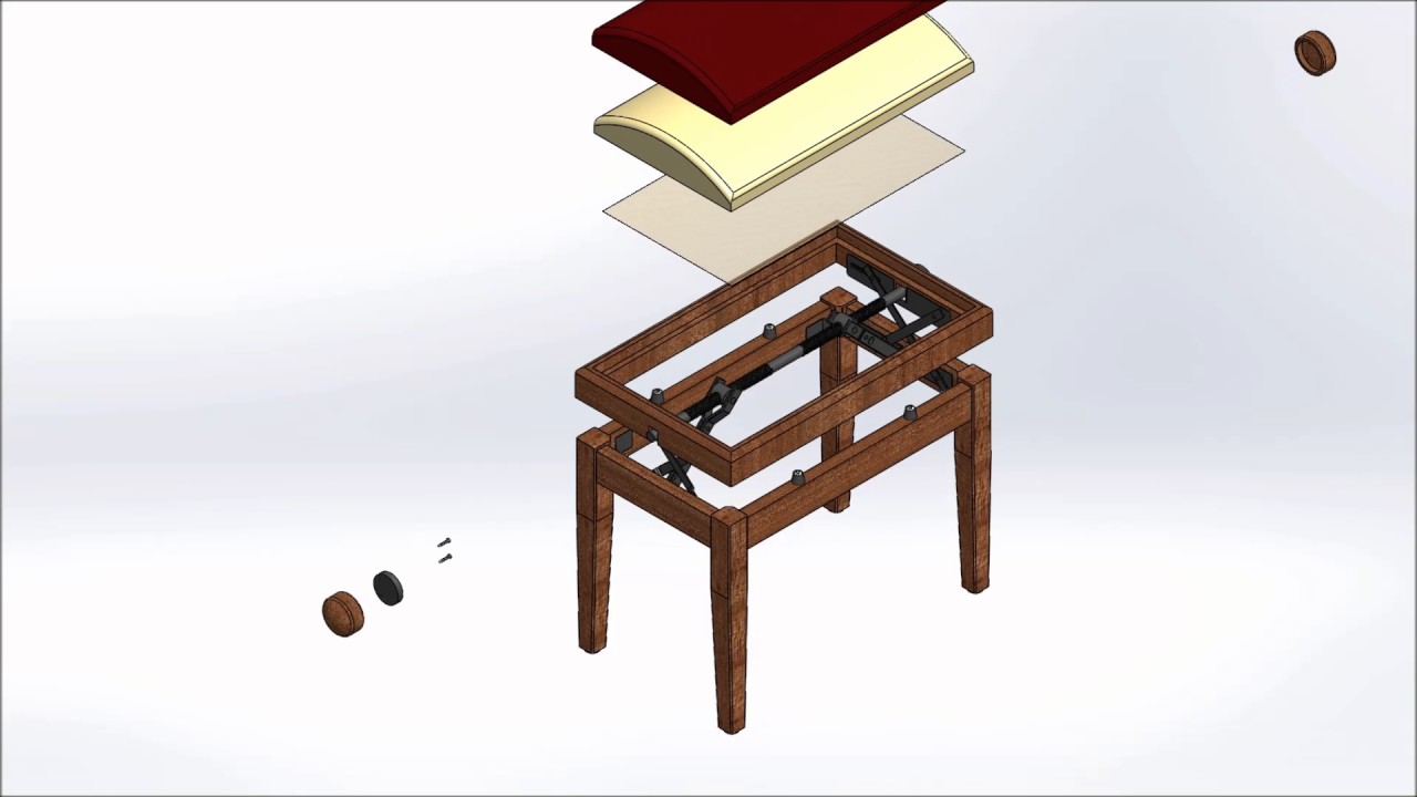 16-17 (QT) Banqueta pianista SolidWorks