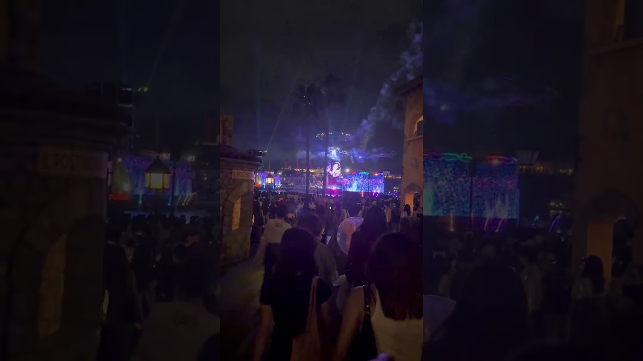 night show at disney sea🌈🎇 #trending #viral #shorts #tokyo #disney #fyp