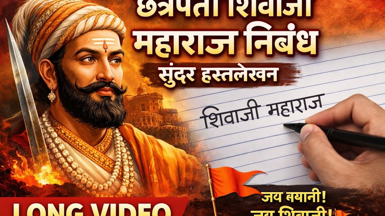 “छत्रपती शिवाजी महाराज निबंध | Shiv Jayanti Special Essay | Handwriting”