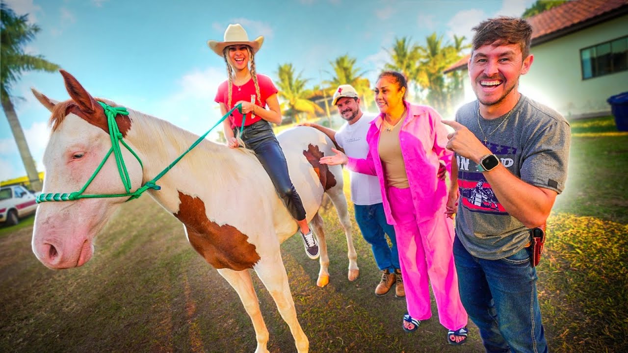 REAÇÃO DA MINHA FAMILIA AO VER MEU CAVALO NOVO