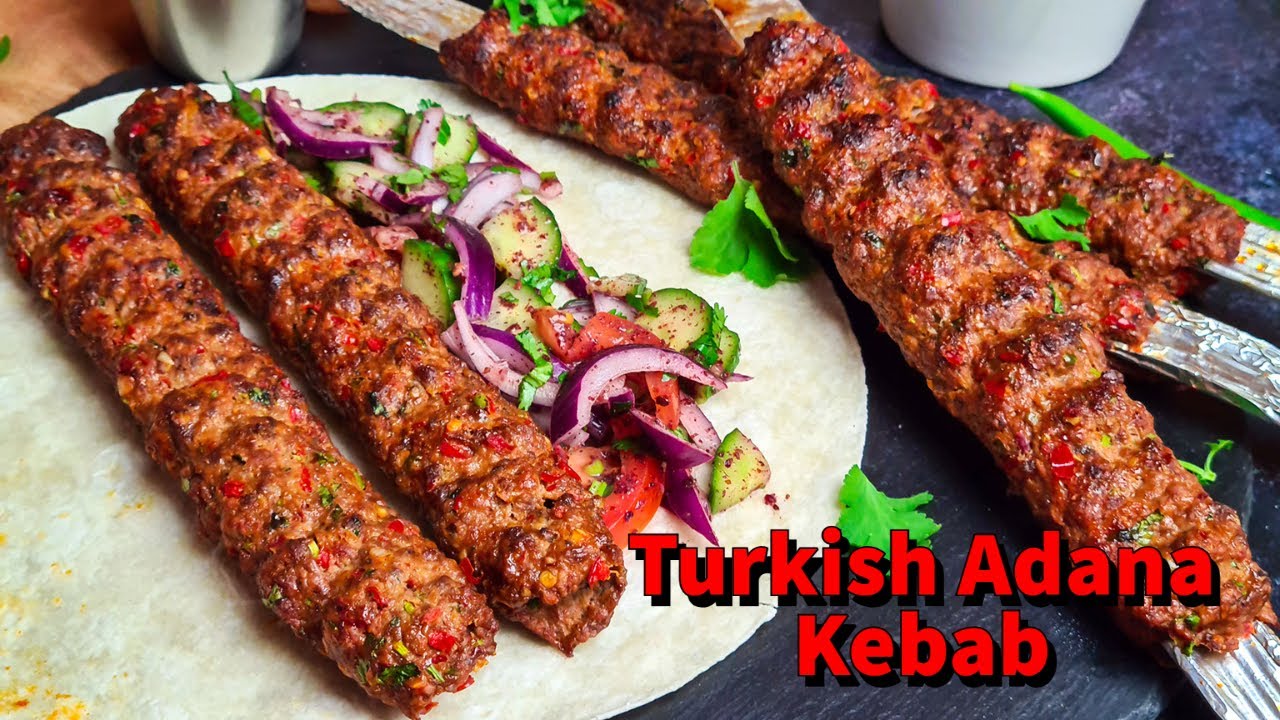Рецепт домашнего турецкого адана-кебаба | Адана-кебаб с домашними шашлычками | Турецкий кебаб