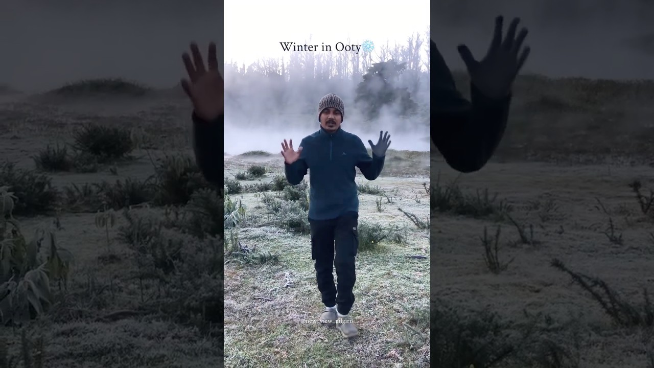 Snow in Ooty in 0*C🥶 / Dec 14❄️  #newviewnilgiris #ootysnow #winter