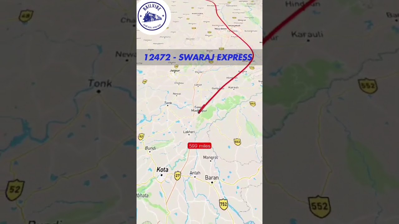 12472 - SWARAJ EXPRESS | KATRA to MUMBAI | कटरा से मुंबई | 2029 KM #train #railway #mumbai #katra