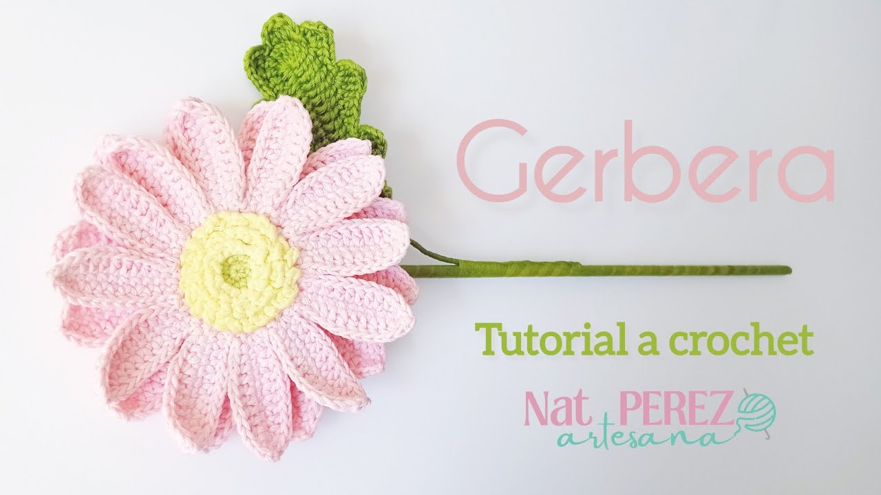 Gerbera o Margarita Africana a crochet