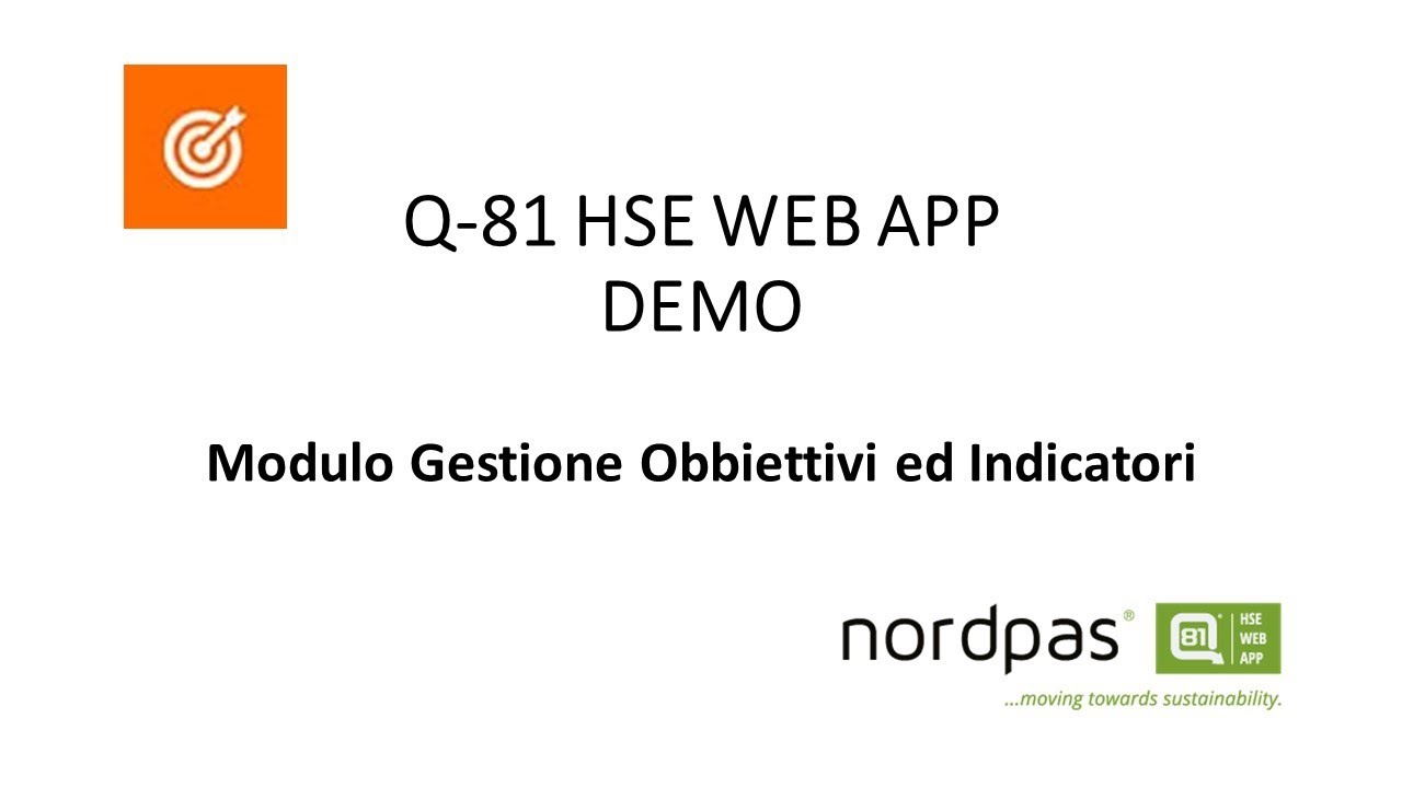 SW: Q-81® HSE WEB APP - Gestione Obbiettivi ed Indicatori