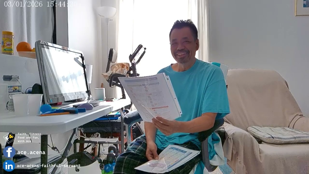 Ace stroke recovery journey: HAND AND ARM EXERCISE 1.
