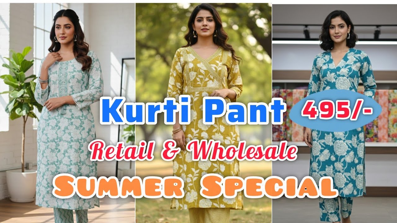 Kurti Pant Set #kurtaset #kurtimanufacturer #jaipurikurti #kurtiwholesaler #summerfashion #cordsets 