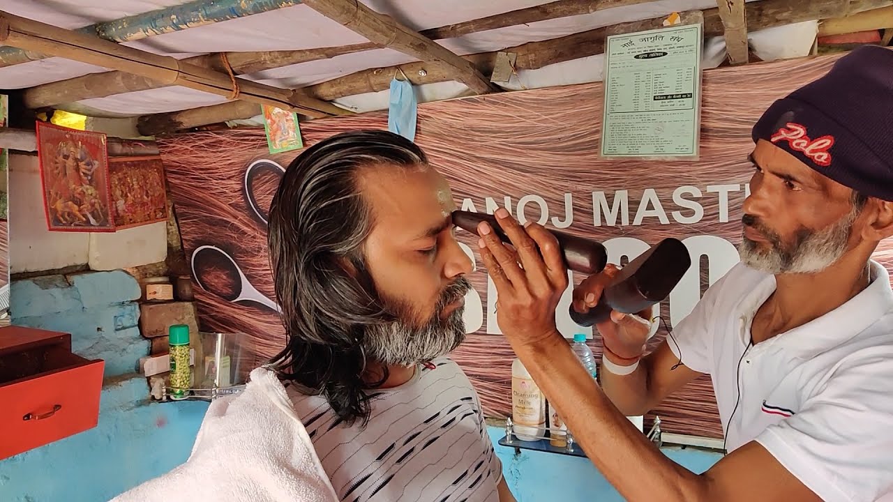 Manoj Master Hair Cracking Tok Sen Head Massage | Indian Massage