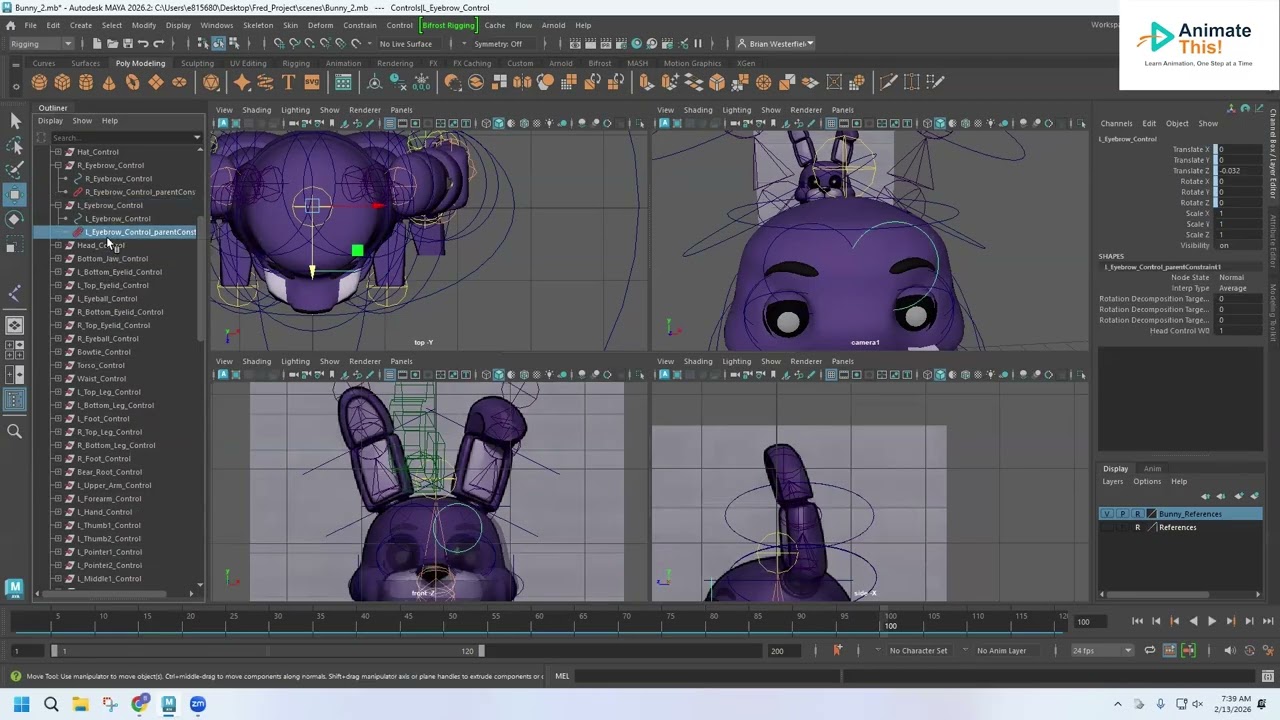 Building An Animatronic Horror Bear - Episode 27 – Bear to Bunny Part 2: Modeling & Rigging the Ears
