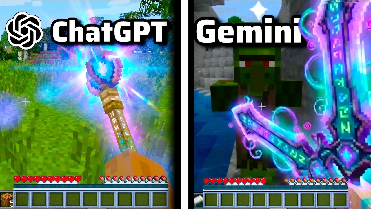 ChatGPT vs Gemini Make a Minecraft Add-On From Scratch
