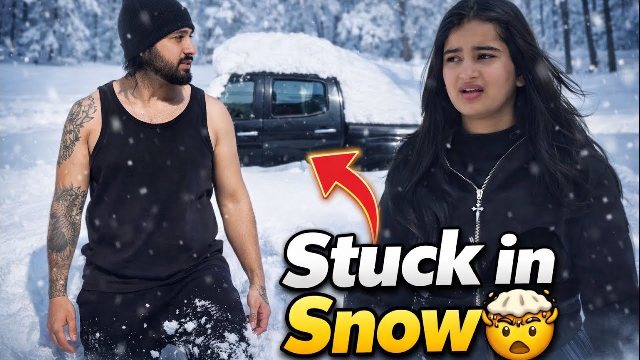 Stuck in snow with my girlfriend 🤯 | My girlfriend reaction | Snow Drive | Episode 3 