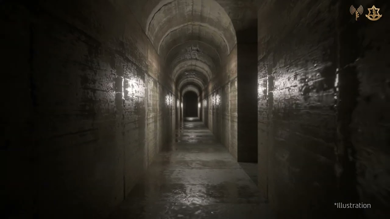 3D illustration of one of the underground terror tunnels under the Beaufort Ridge