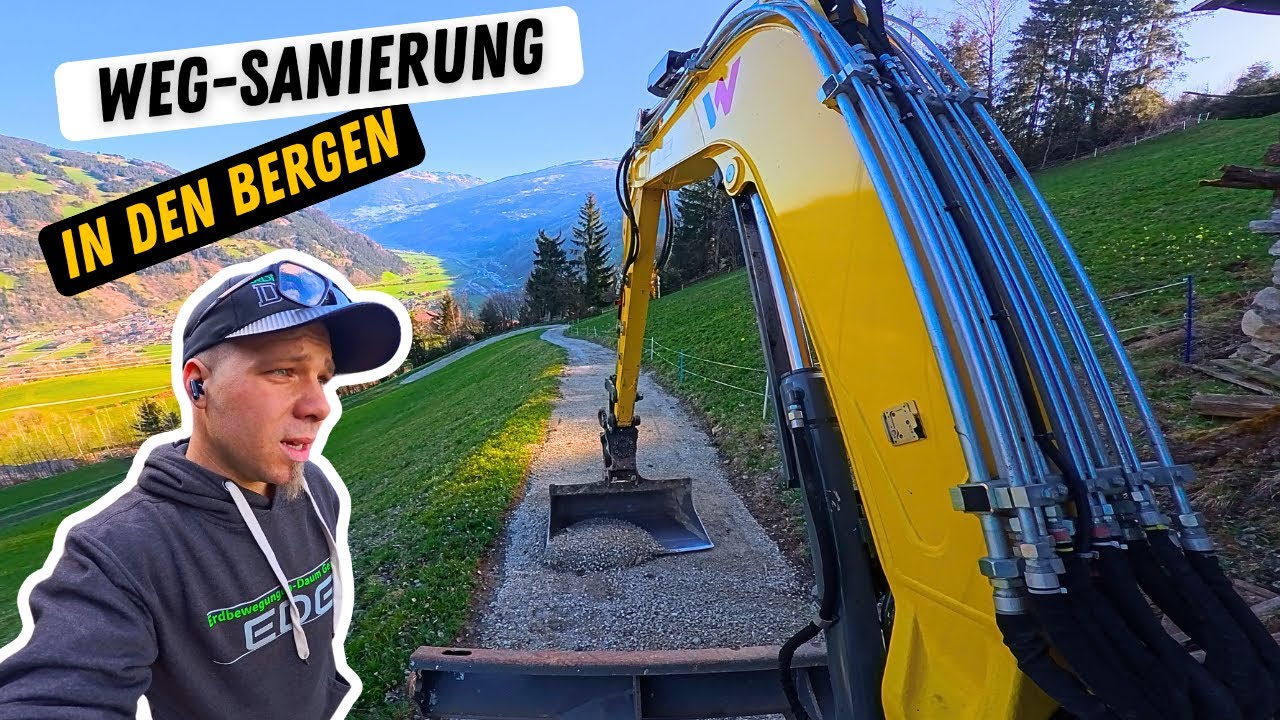 Part 2 Road rehabilitation in the mountains with a 9-ton excavator | Dream view on a dream day #asmr