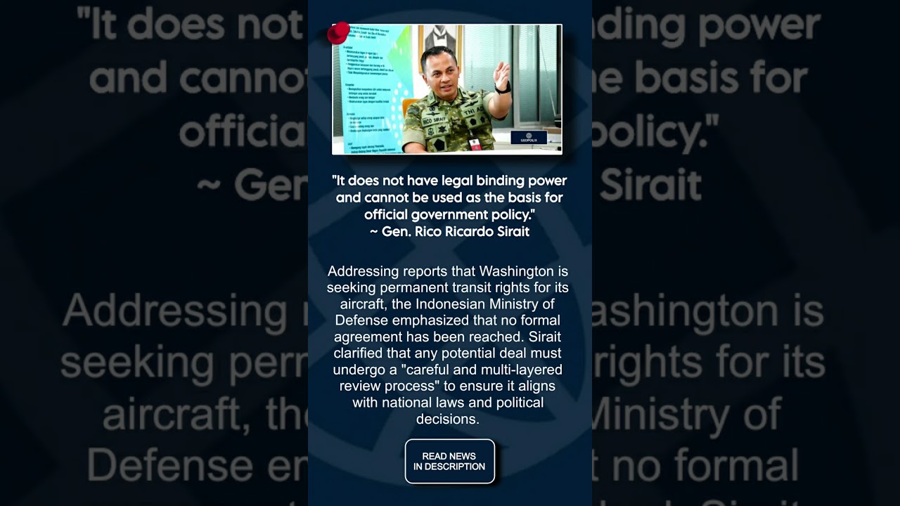United States and Indonesia Discuss Military Overflight Access for Airspace