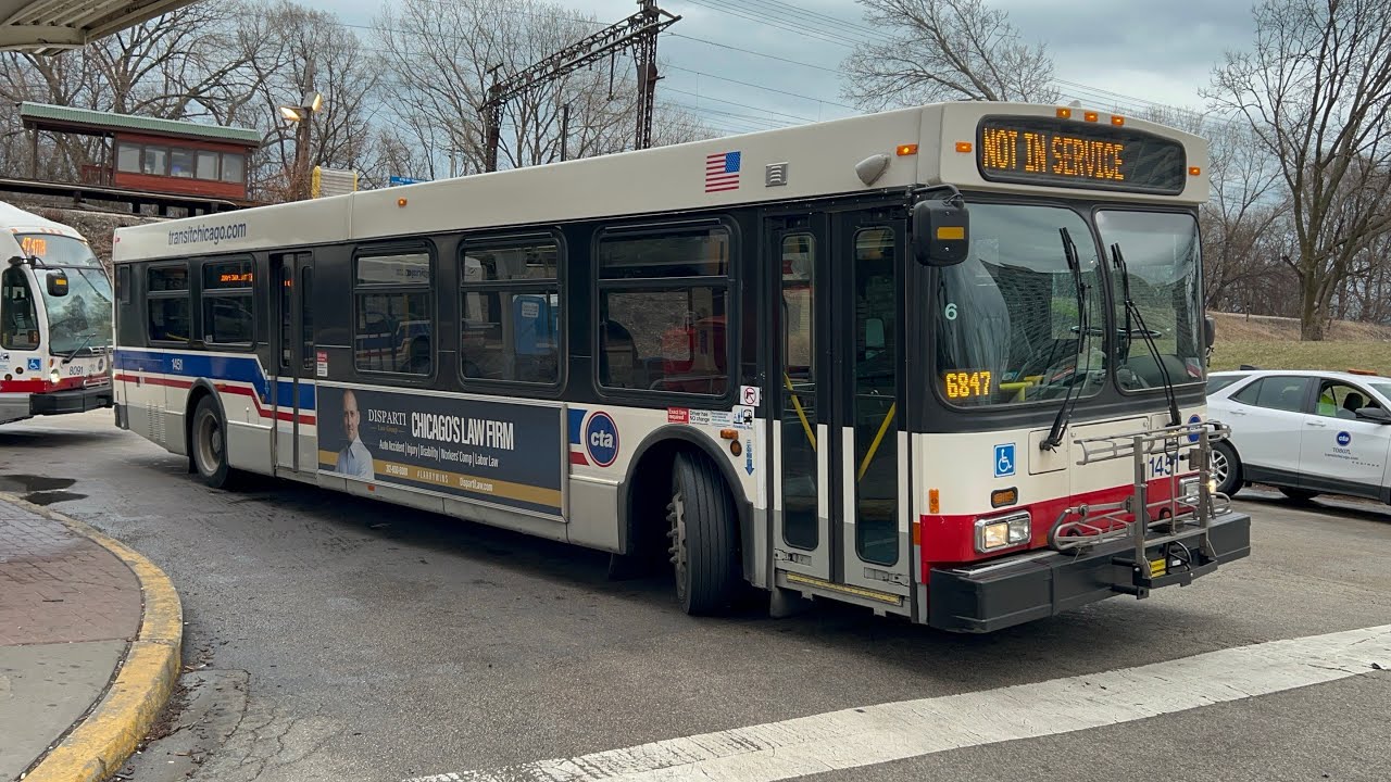 CTA Bus Ride 47 47th From Lake Park Terminal To 47th Red Line CTA New Flyer D40LF 2007 #1451