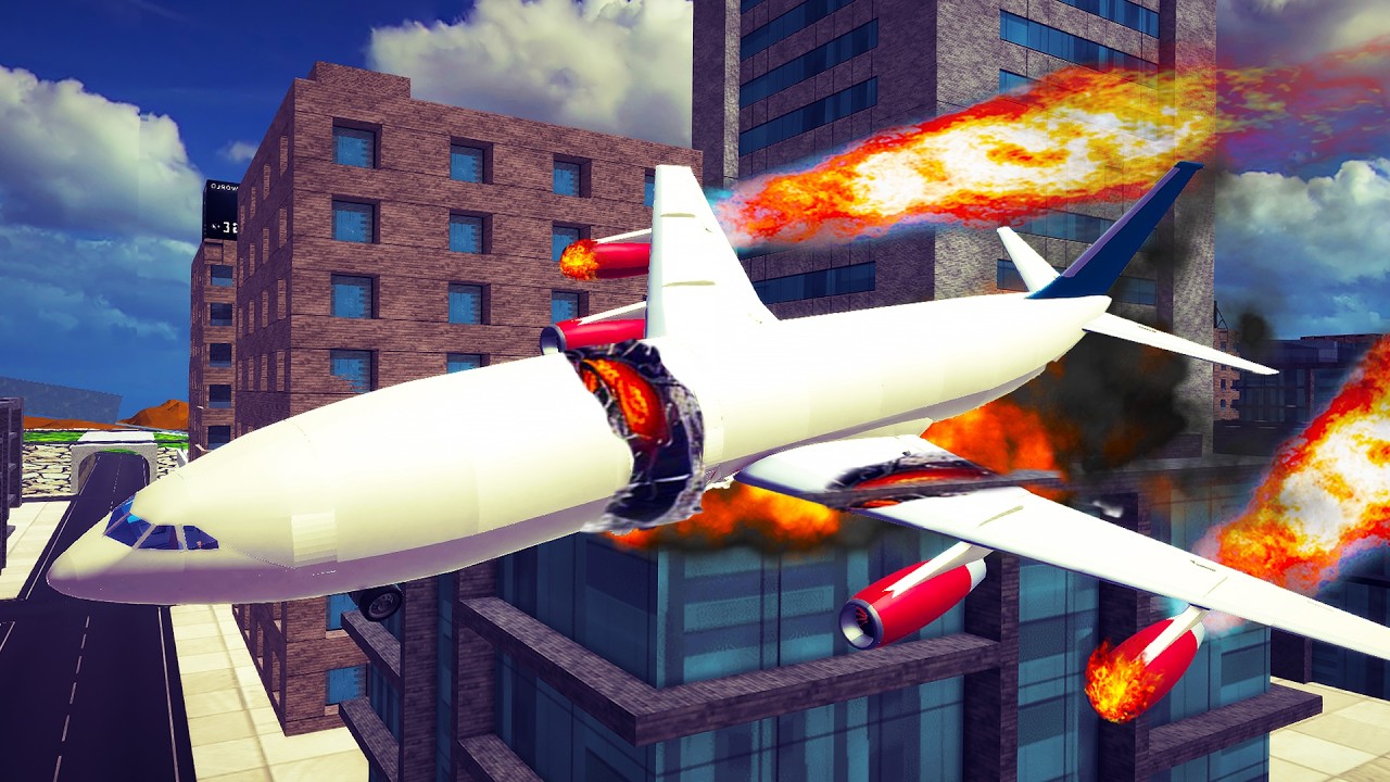 Survivable Midair Collisions and Emergency Landing After Engine Fire - Besiege