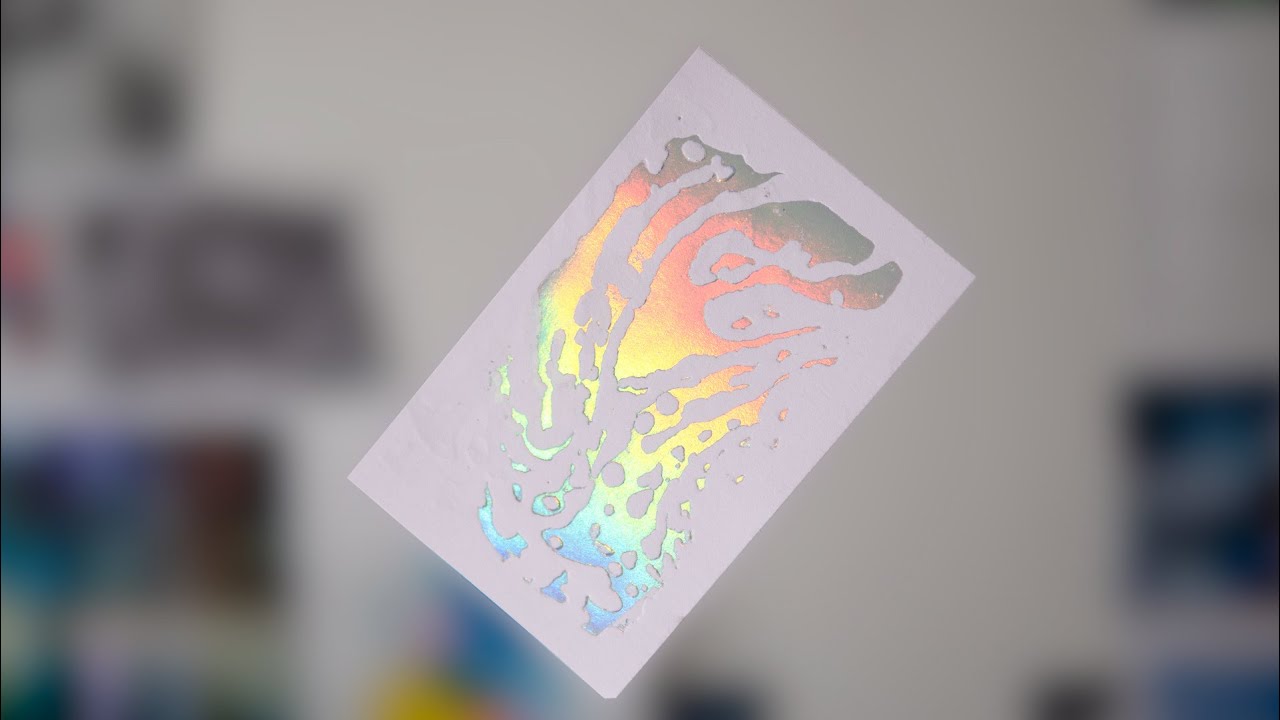 🧪⚗️ Creating ABSTRACT art with Marbling + Etching + Holographic Foil
