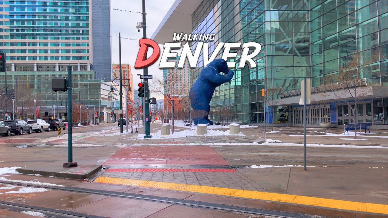 Walking Tour - Denver, Colorado - Snow, Mountains, Nature 4K HDR