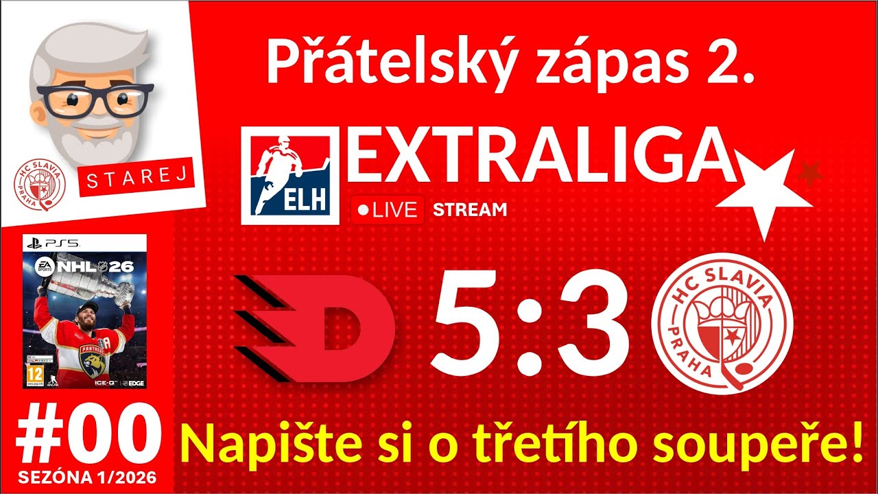 EXTRALIGA 2026  I   PARDUBICE - HC SLAVIA PRAHA   I  NHL 26   I  #00
