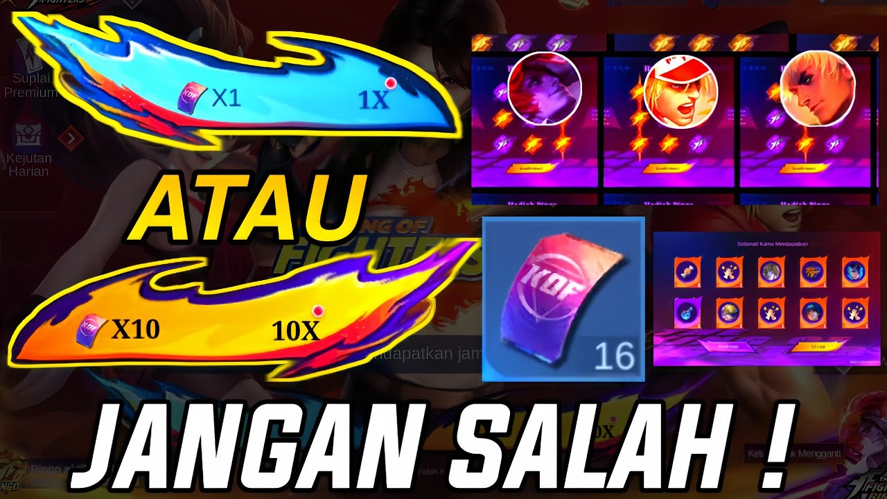 JANGAN SALAH! MENDING GACHA 1X 1X ATAU 10X DRAW ! DROP RATE DRAW EVENT KOF BINGO PANEN SKIN MLBB