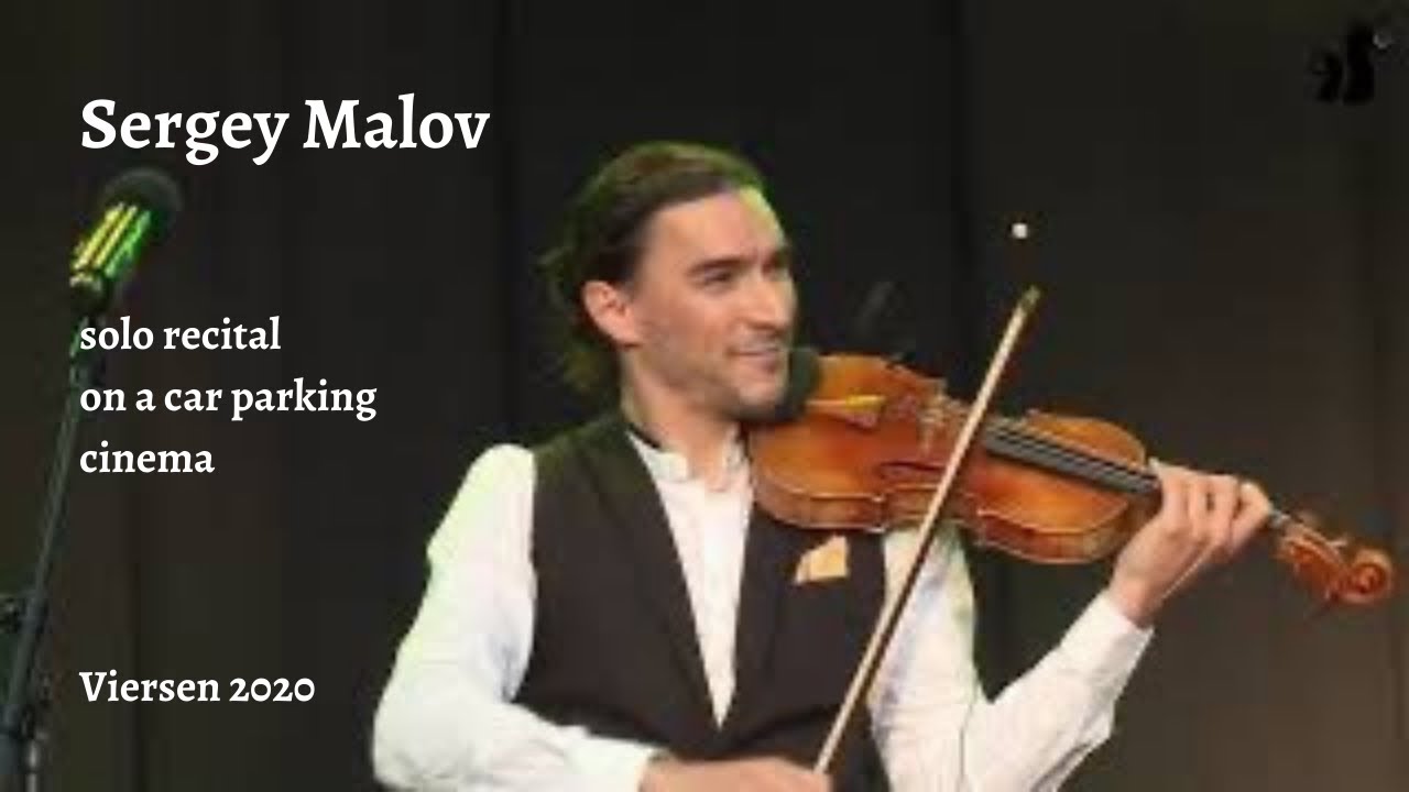 Sergey Malov solo recital on a car parking cinema in quarantene, Viersen 2020
