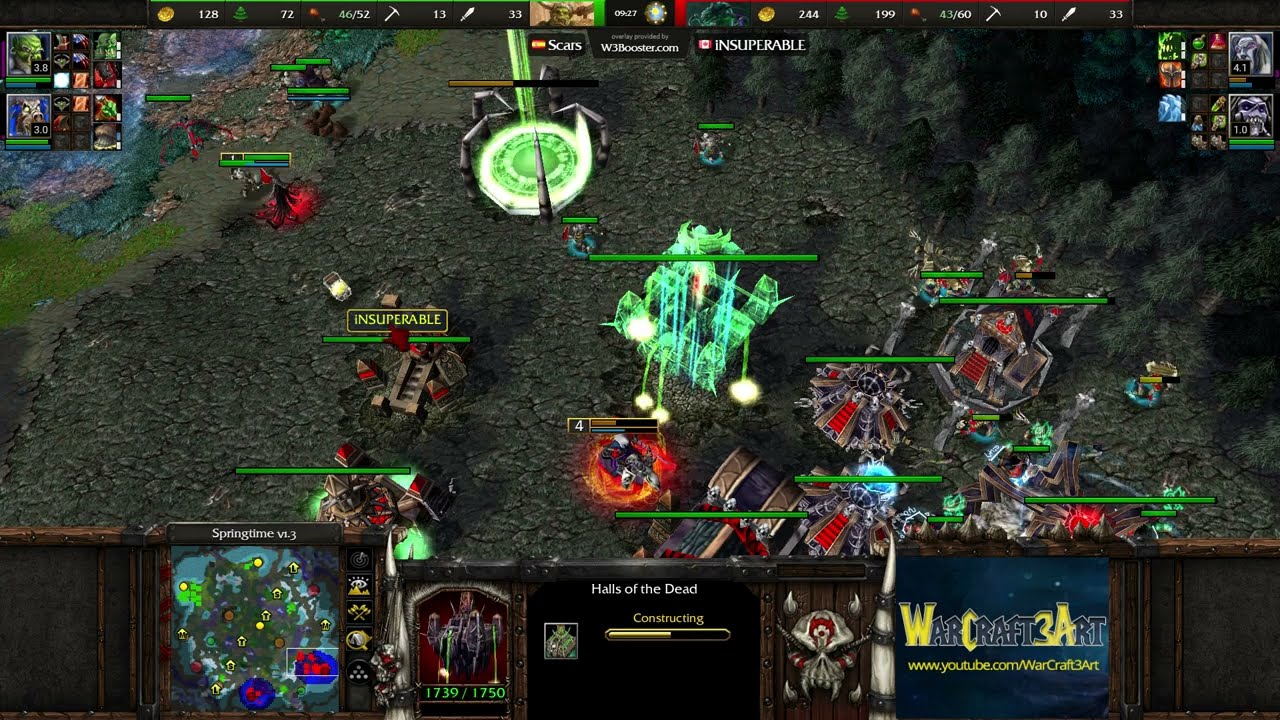 iNSUPERABLE(UD) vs Scars(ORC) - Warcraft 3: Classic - RN7657