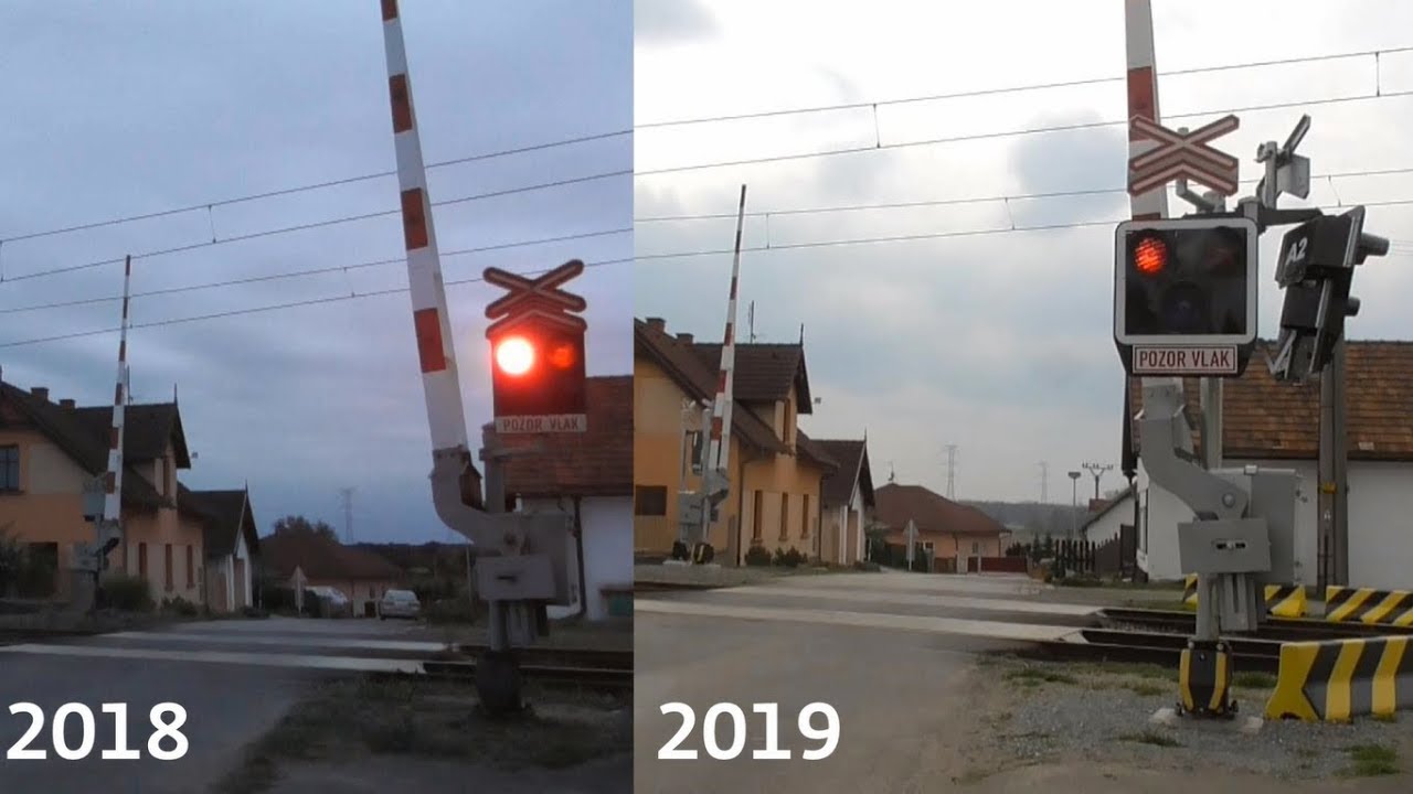 Železniční přejezd (AŽD 97) Otradovice #1 - 13.4.2019