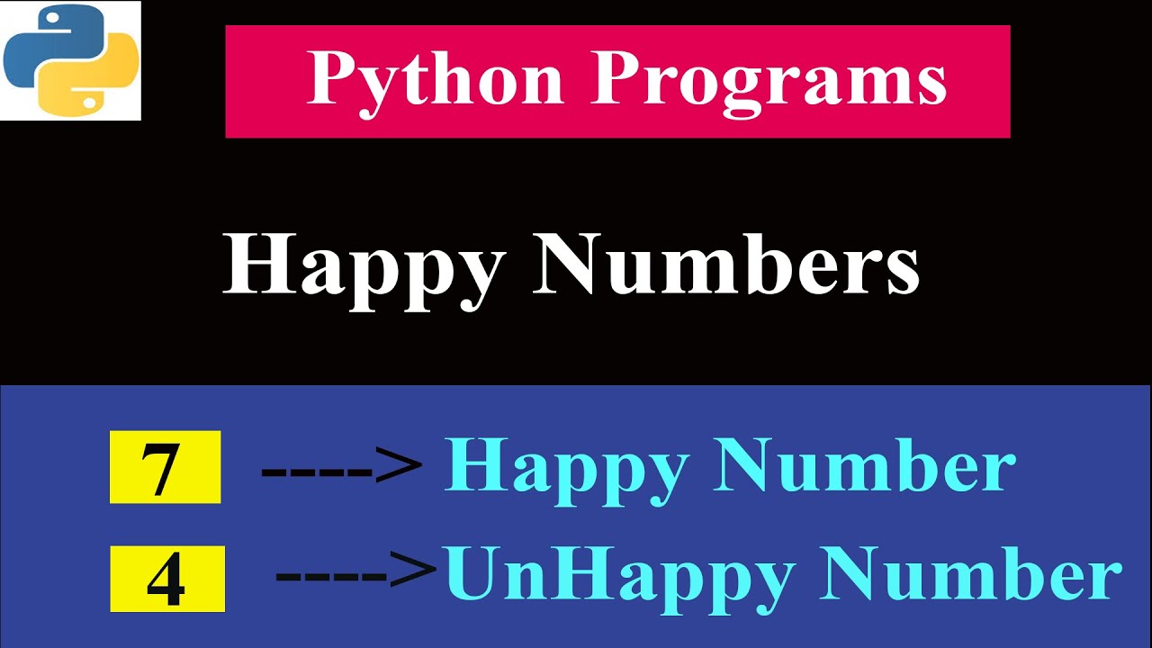 Python Tutorials - Happy Numbers