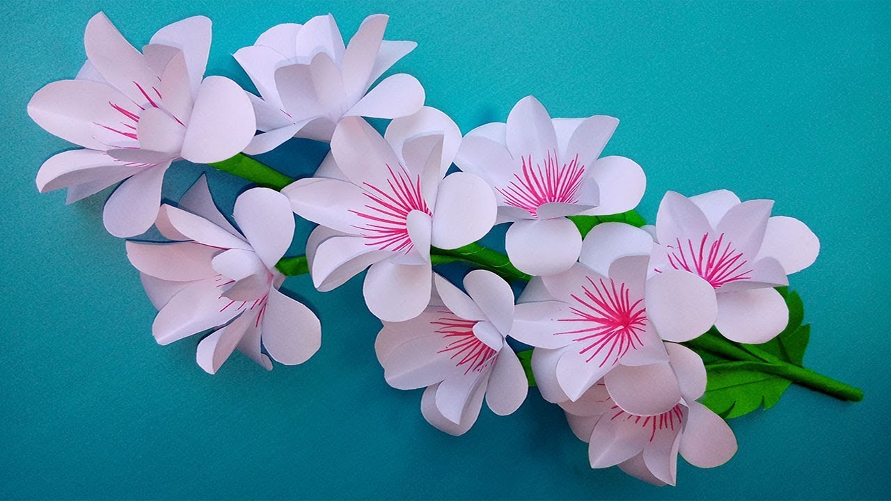 DIY: how to make very easy  paper flowers decoration at home